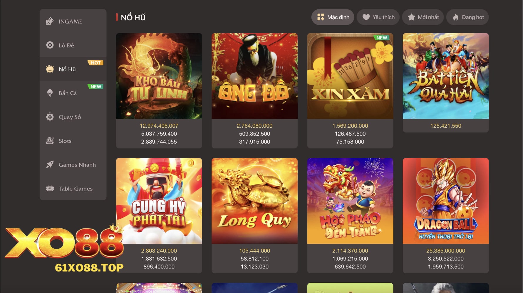 Game slot XO88 đa dạng chủ đề chơi cược Game slot XO88 đa dạng chủ đề chơi cược