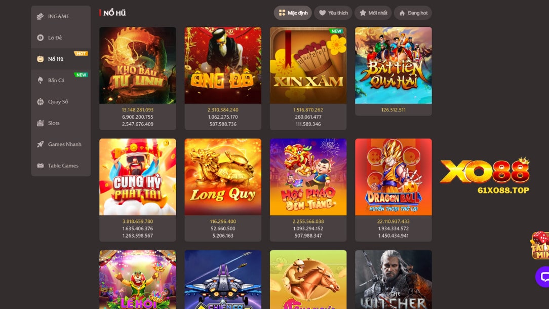 Game nổ hũ tại nhà cái XO88 Game nổ hũ tại nhà cái XO88